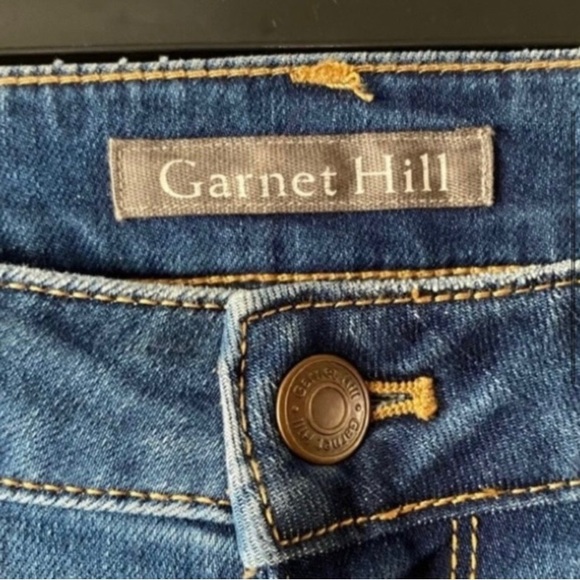 Garnet Hill Wide Leg High Waist Organic
Cotton Crop Denim Blue Jeans Size 29 - Picture 3 of 16